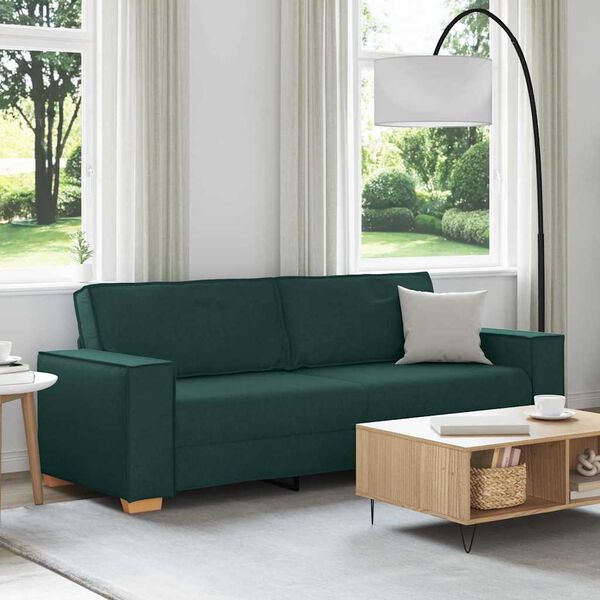vidaXL Sofa Dark Green 86.61 x 30.71 x 33.07 in Fabric