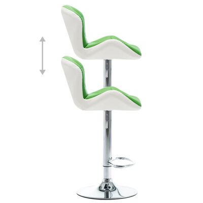 vidaXL Bar Stool Green Faux Leather