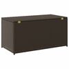 vidaXL Outdoor Storage Box Brown Polyethylene rattan, Powder-coated steel