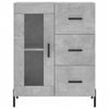 vidaXL Highboard Concrete Grey Engineered Wood and Iron Large Highboard