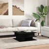 vidaXL Coffee Table Black Engineered Wood 27.6x27.6 in Coffee Table