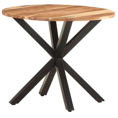 vidaXL Side Table 26.8"x26.8"x22" Solid Acacia Wood