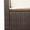 vidaXL Garden Sofa Brown Poly Rattan 2-Seater Size Removable Covers