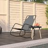 vidaXL Sun Lounger Grey Powder-coated steel, Textilene Medium