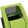 vidaXL Pet Bike Trailer Green Oxford fabric, iron, PVC