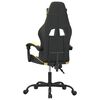 vidaXL Gaming Chair Black and Gold Faux Leather