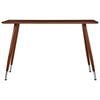 vidaXL Dining Table Brown MDF and Steel 47.2x23.6x29.1 in Durable