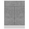 vidaXL Drawer Bottom Cabinet Concrete Grey Engineered Wood Medium