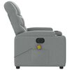 vidaXL Electric Massage Recliner Chair Light Gray