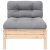 vidaXL Garden Lounge Set Set of 3 Grey, Natural Wood