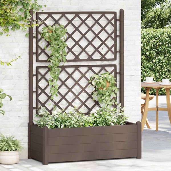 vidaXL Garden Planter Mocha Polypropylene Large Planters