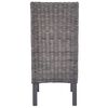 vidaXL Dining Chair Set of 6 Brown with grey wash finish