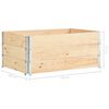 vidaXL Raised Bed Set of 3 Natural pine Solid pine wood, Galvanized metal