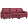 vidaXL Sofa Set Wine Red Polyester, Metal, Plywood, Foam Large Sofa Set