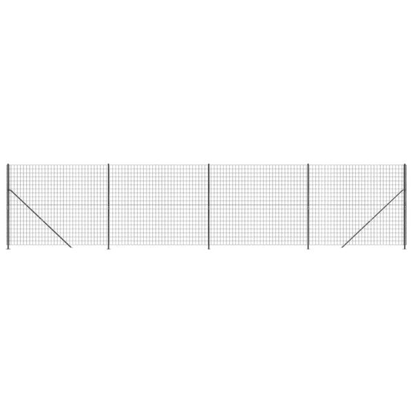 vidaXL Wire Mesh Fence with Flange Anthracite 5.2x32.8'