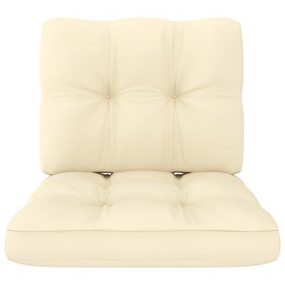 vidaXL Pallet Sofa Cushions 2 pcs Cream