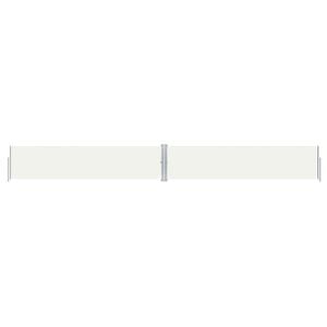 vidaXL Side Awning Cream Polyester 39.4 x 393.7 in Retractable