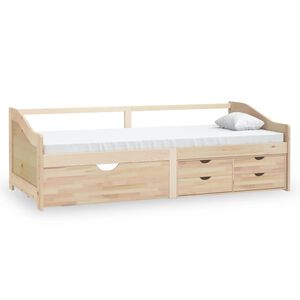 vidaXL Day Bed Natural Wood Solid Pine Wood 35.4x78.7 in