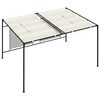vidaXL Gazebo with Retractable Roof 9.8‘x13.1‘x7.5‘ Cream 0.59 oz/ft²