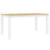 vidaXL Dining Table White Solid pine wood 63.0 in x 31.5 in x 29.5 in