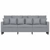 vidaXL 3-Seater Sofa Light Grey 100% Polyester Fabric, Metal, Textilene