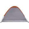 vidaXL Camping Tent Dome 2-Person Gray and Orange Waterproof