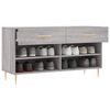 vidaXL Shoe Bench Grey sonoma Engineered wood, iron 40.2 in wide
