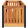 vidaXL Garden Planter 43.3"x11.8"x10.8" Solid Wood Acacia and Steel