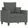 vidaXL Sofa Chair With Footstool Dark gray