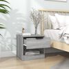 vidaXL Bedside Cabinet Set of 2 Grey sonoma Engineered wood Medium