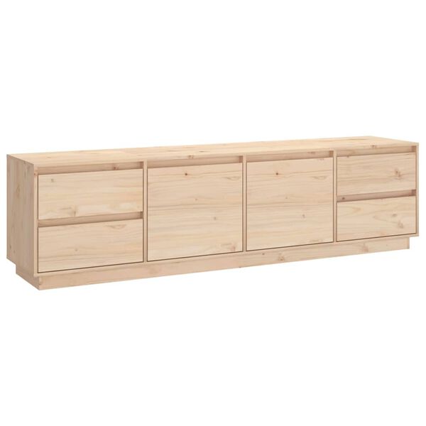 vidaXL TV Cabinet natural pine Solid pine wood Large Storage