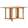 vidaXL Garden Table Natural Teak Solid Teak Wood Medium Foldable