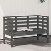vidaXL Garden Bench Grey Solid pine wood 2-seater Durable Garden Bench