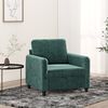 vidaXL Sofa Chair Dark Green Velvet (100% polyester), metal, foam Single