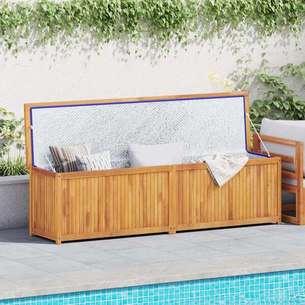 vidaXL Garden Box Natural Wood Solid Teak Wood 78.7x19.7x21.7 in