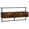 vidaXL TV Cabinet Smoked Oak Engineered Wood 39.6 x 11.8 x 20.1 in