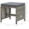 vidaXL Outdoor Dining Set Grey