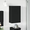 vidaXL Bathroom Cabinet Wall-mounted Black 15.35 x 9.25 x 25.59 in