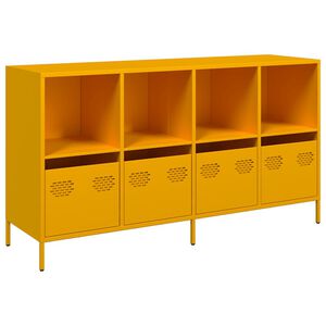vidaXL Sideboard Mustard Yellow Cold-rolled Steel Large Sideboard