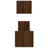 vidaXL Wall Shelf Set of 2 Brown oak Engineered wood, steel Standard