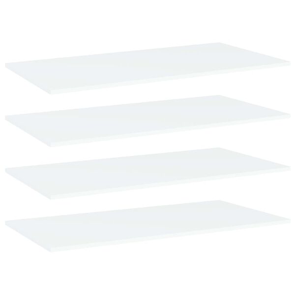 vidaXL Shelf Set of 4 White Engineered wood 31.5 x 7.9 in Simplistic