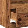 vidaXL Bedside Cabinet Set of 2 Old wood Engineered wood, metal Standard