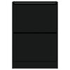 vidaXL Shoe Cabinet Black Engineered Wood Slim Shoe Cabinet