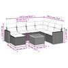 vidaXL Patio Sofa Set Mix Beige