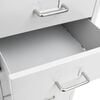 vidaXL Mobile File Cabinet Gray Metal 11.0x16.1x42.9 in Rollable