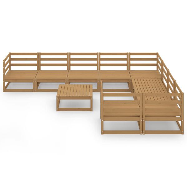 vidaXL Garden Lounge Set Honey brown Solid pinewood Large Modular