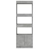 vidaXL Highboard Concrete grey Engineered wood Tall Highboard