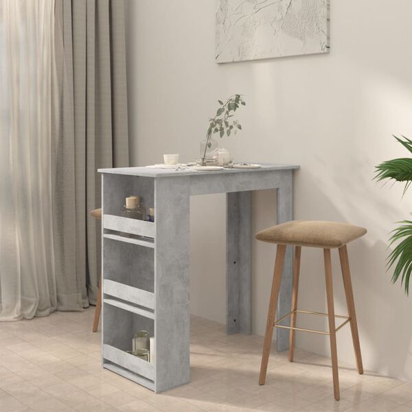 vidaXL Bar Table Concrete Grey Engineered wood Small Bar Table