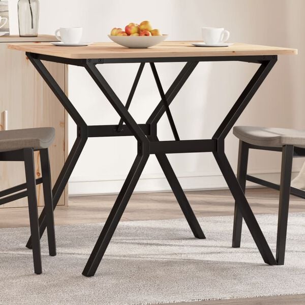 vidaXL Dining Table Leg Black Powder-coated steel Standard