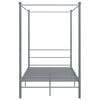 vidaXL Bed Frame Grey Powder-coated metal Double Durable Bed Frame
